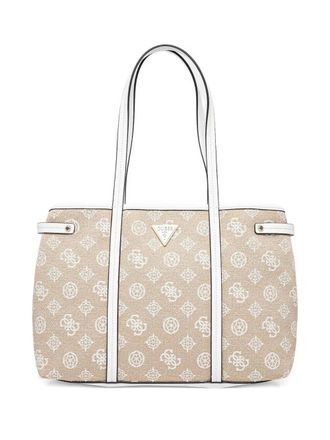 Guess Co Beyza logo-print tote bag - women - Fabric - One Size - Neutrals