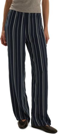 Favorite Daughter The Everything Striped Wide Leg Pants in Midnight Grey Stri at Nordstrom, Size X-Large