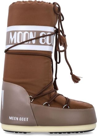 Moon Boot Brown Logo Boots