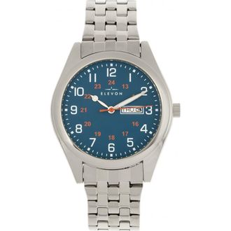 Elevon Watches Gann Bracelet Watch w/Day/Date in Silver/teal at Nordstrom