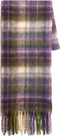 Woolrich Geruite Mohair Wollen Sjaal - Dames - Wintersjaals - Veelkleurig - ONE Size - Wol - Accessoires