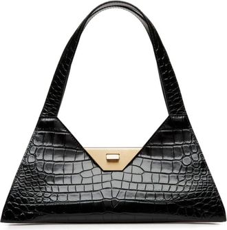 Bally crocodile-effect shoulder bag - women - Calf Leather - OS - Black
