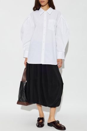 Ganni Shirt With Pocket, Womens, White