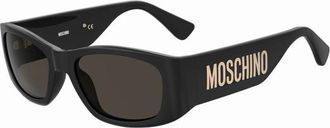Moschino Zwarte zonnebril Mos 145/S stijl 807/Ir - Dames - Zonnebrillen - Zwart - 55 MM - Accessoires