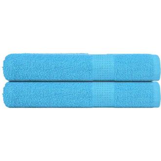 vidaXL Toallas De Sauna 2 Uds 100% Algod&oacute;n Turquesa 80x200 Cm 360 Gsm Vidaxl