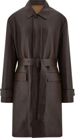 Ferragamo Cappotto con cintura - Marrone