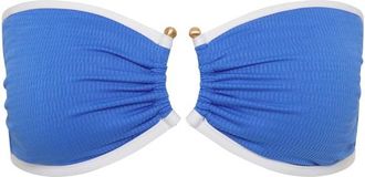 Seafolly Beach Bound Ring Front Bandeau Bikini-Top f&uuml;r Damen | blau