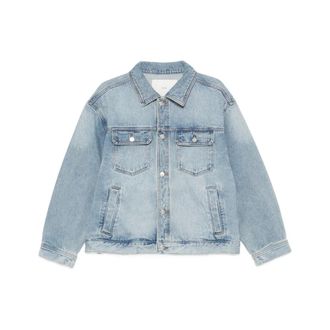 Dunst Denim Jackets, male, Blue, Size: XL Flap-pocket Denim Jacket