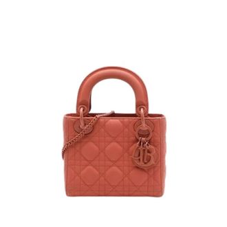 Dior Pre-owned Lady Ultra Matte Handbag - Dames - Pre-owned - Oranje - Maat: ONE Size Leer