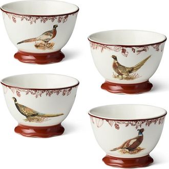 Certified International Pheasant Grove Set Of 4 Ice Cream Bowls