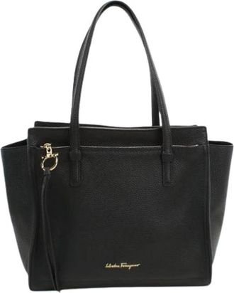 Ferragamo Pre-owned Tote Bag - Dames - Vintage Shopper - Zwart - ONE Size - Leer - Vintage