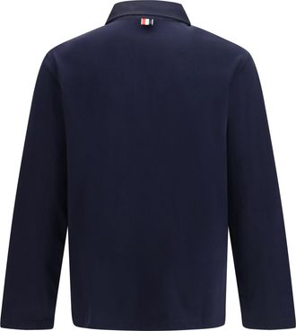 Thom Browne Colorblock Rugby Polo - Gray