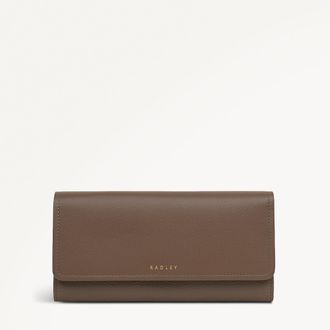 Radley London Coffee Large Flapover Wallet Mayfair Lane AW25 Radley London