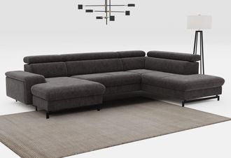 Cotta Wohnlandschaft »Emma U-Form« mit Kopfteilverstellung, wahlweise mit Bettfunktion & Bettkasten