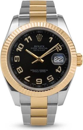 Rolex Pre-owned Rolex Datejust Automatic Chronometer Black Dial Mens Watch 116333 BKAO