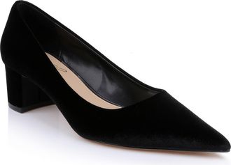 Badgley Mischka Bala Pointed Toe Pump in Black Velvet at Nordstrom, Size 5.5