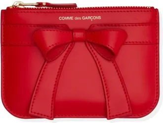 Comme Des Gar&ccedil;ons Red Solid Logo Wallet