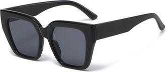 Generic Men Square Vacation Sunglasses Outdoor Sports Women Commuter Sun Glasses(Black)