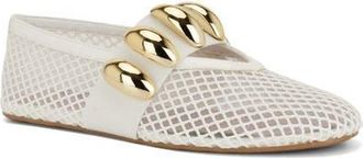 Nine West Dorra Mary Jane Flat in White at Nordstrom, Size 7.5