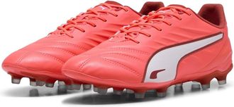 Puma King PRO FG/AG Soccer Shoe Unisex, Glowing RED-PUMA White-RED FIRE, 6.5