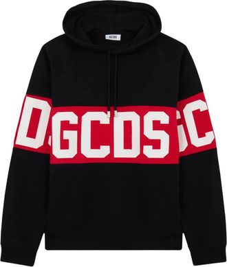 GCDS Band Logo Hoodie - Heren - Hoodies - Zwart - L - Katoen - Hoodies & sweatvesten