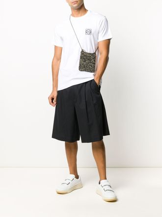 Loewe Mens Anagram Embroidered Logo T-Shirt in White Cotton - Size 2XL