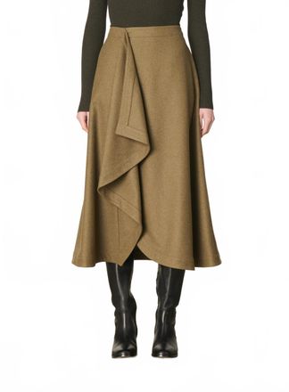 Vanessa Bruno The Florida Midi Skirt In Green