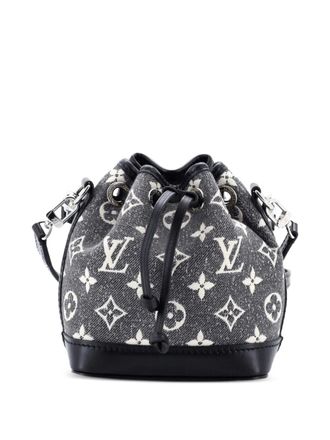 Louis Vuitton Noe NM Handbag Monogram Jacquard Denim Nano bucket bag - Black