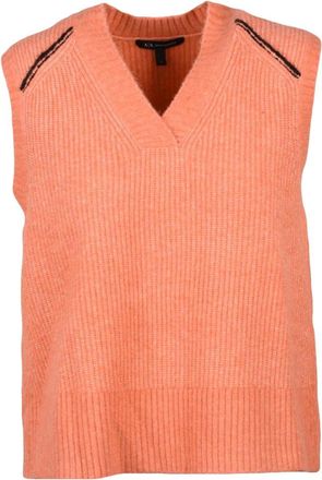 A|X Armani Exchange Jersey de pico - Knitwear - Mujer - Naranja - S