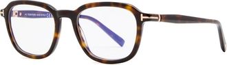 Tom Ford Square-frame Optical Glasses - Brown Havana - One Size