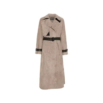 Emporio Armani Dames, Mantels, Beige, Maat: S