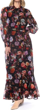 Tolani Jakayla Blossom Dress In Black