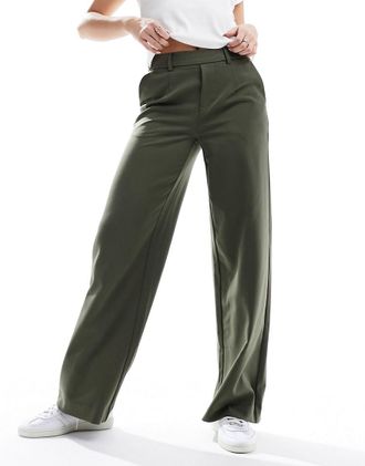 Object wide leg pants in green