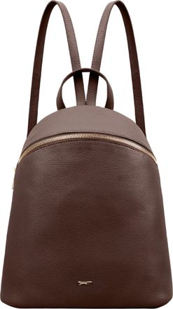Paul Costelloe Womens Panoma Brown Leather Backpack Bag - One Size