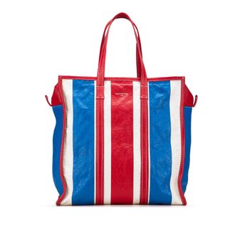 Balenciaga Bazar Shopper Gestreepte Tote Bag