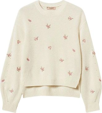 Twinset Truien & Vesten, Dames, Wit, M, Round-neck Truien