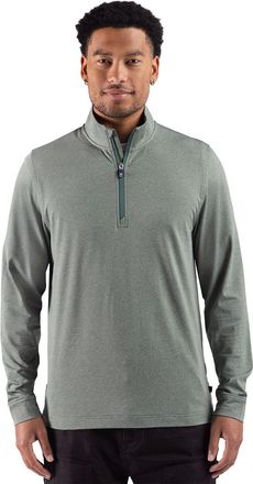 Cutter & Buck Adapt Recycled Soft Knit Stripe Mens Quarter Zip Pullover