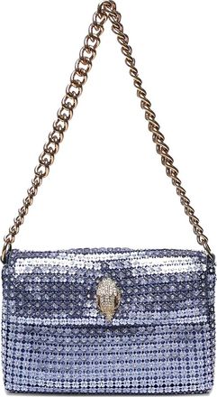 Kurt Geiger Kensington schoudertas verfraaid met pailletten en ketting - Blauw