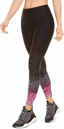 Calvin Klein Activewear Wild Ombre Printed High Waist Leggings In Hot Magenta