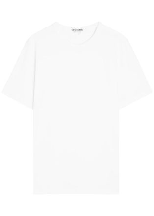 J.W.Anderson Logo-embroidered Cotton T-shirt - White - XL