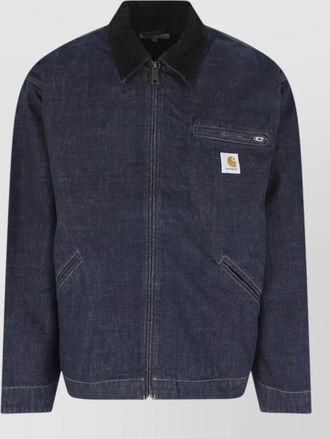 Carhartt Work in Progress coat button cuffs chest pocket side pockets