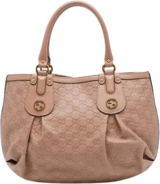 Gucci Pre-owned Scarlett Tote Bag - Dames - Vintage Shopper - Beige - ONE Size - Leer - Vintage