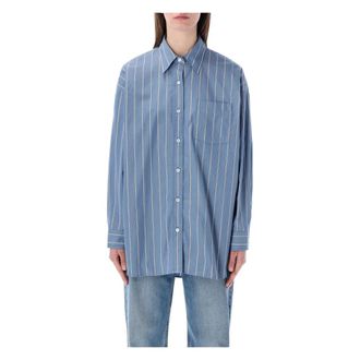 A.P.C. Shirts, female, Blue, Size: XS Striped Cotton Shirt
