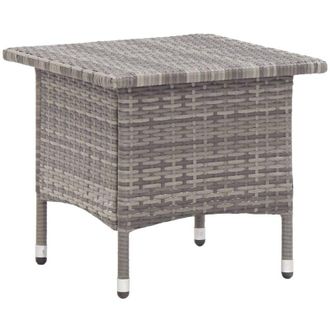 vidaXL vidaXL Tavolino da T&egrave; Grigio 50x50x47 cm in Polyrattan