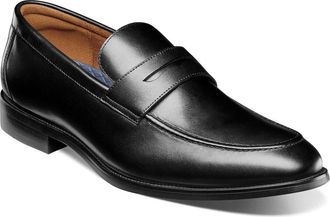 Florsheim Ruvo Moc Toe Penny Loafer in Black/Black Smooth at Nordstrom Rack, Size 11.5