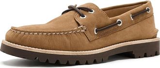 Sperry Top-Sider Ao 2-Eye Lug Mens Dress Flat Shoes Light Beige : 10.5 M (D), Leather