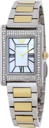 Emporio Armani Quartz Mother of Pearl Dial Two-Tone Ladies Watch AR11642