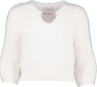 Bishop + Young Womens Anise Cutout Sweater In White