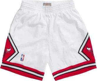 Mitchell & Ness Retro Swingman Basketbalshorts 1997-98 - Heren - Fitness - Wit - M - Fitness