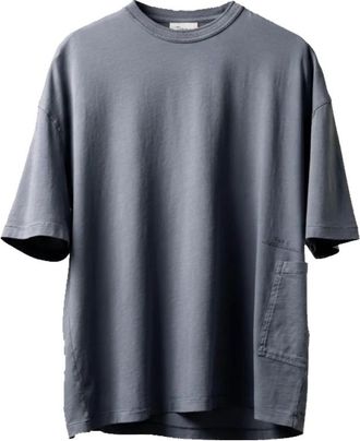Ten c Marmo Light Dyed Cotton Tee - Heren - T-shirts - Grijs - M - Katoen - Tops